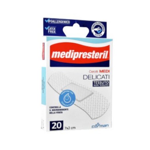 Medipresteril Cerotti Delicati Medi 7x2cm 20 Pezzi - Comfort e Protezione per Piccole Ferite