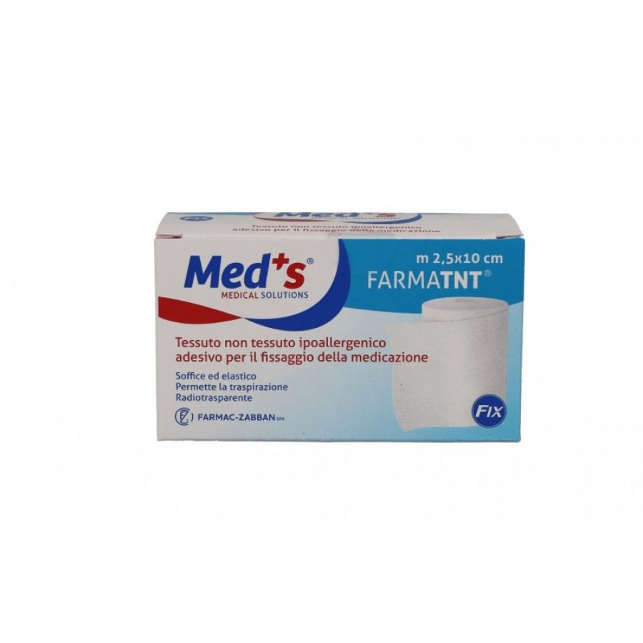 Meds Farmatnt - Adesivo Per Fissaggio Medicazioni 10cm X 2,5 Metri