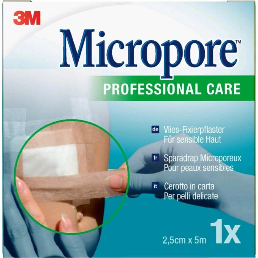 Cerotto in Carta 3M Micropore Surgical Tape Tan - Adesivo Chirurgico Beige - 5m x 25mm
