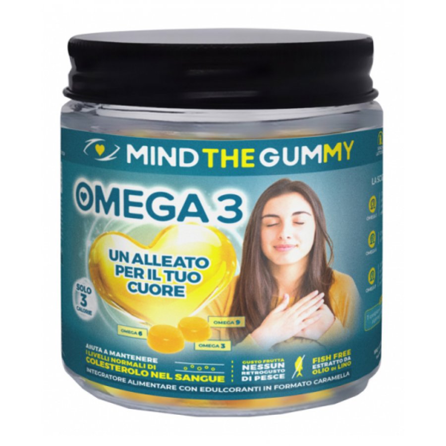 Mind The Gummy Omega 3 Integratore per il Colesterolo 30 Pastiglie Gommose