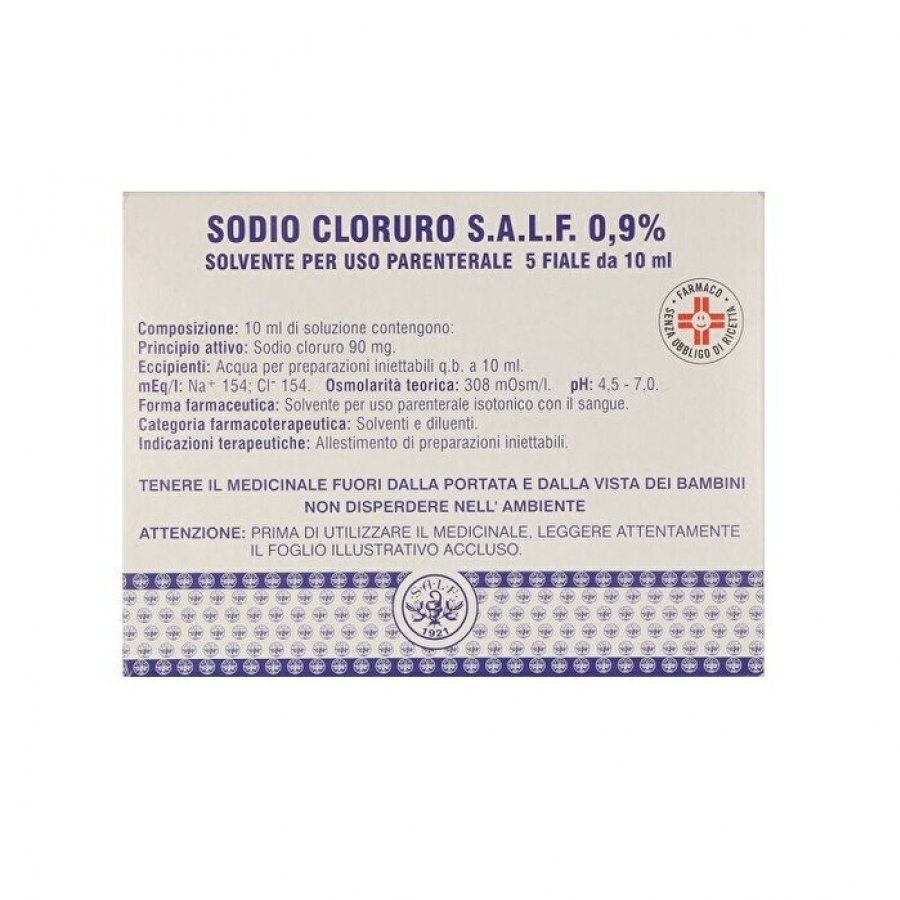 SODIO CLORURO*0,9% 5F 10ML SALF