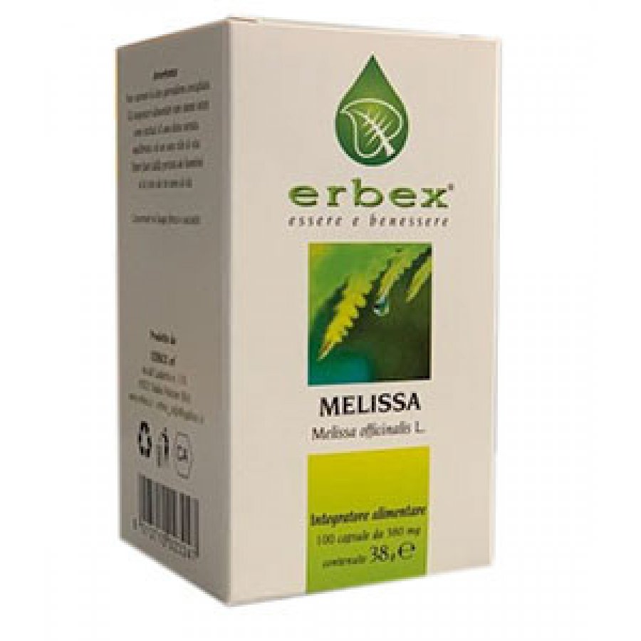 Erbex - Melissa 100 capsule 430mg: Integratore Alimentare per Rilassamento e Benessere Mentale