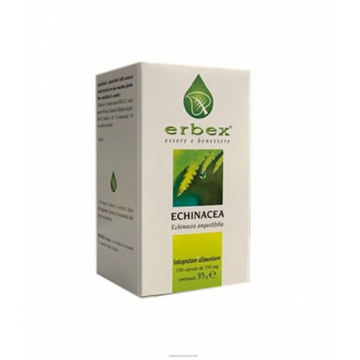 Erbex - Echinacea 100 capsule 350mg: Integratore Alimentare per Difese Naturali e Benessere Respiratorio