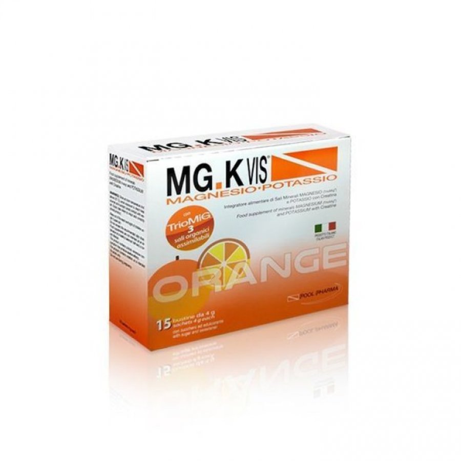 Mgk Vis Magnesio Potassio Orange 45 Bustine - Integratore a Base di Magnesio e Potassio