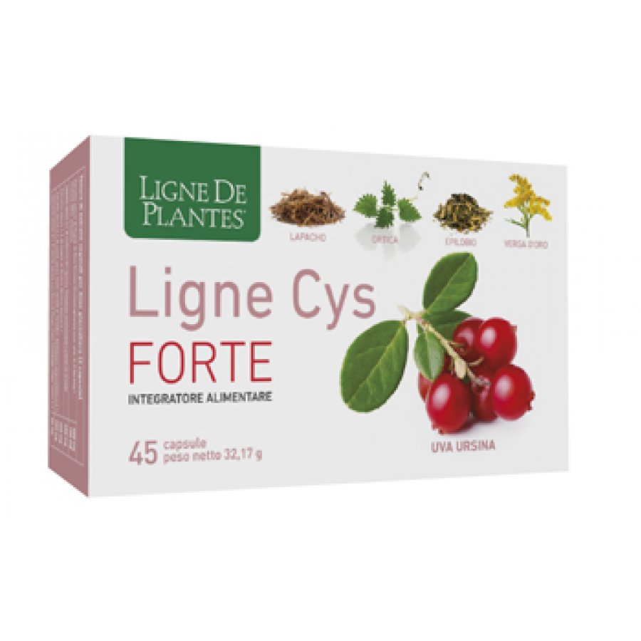 Ligne Cys Forte - Integratore per Vie Urinarie e Drenaggio Corporeo, 45 Capsule