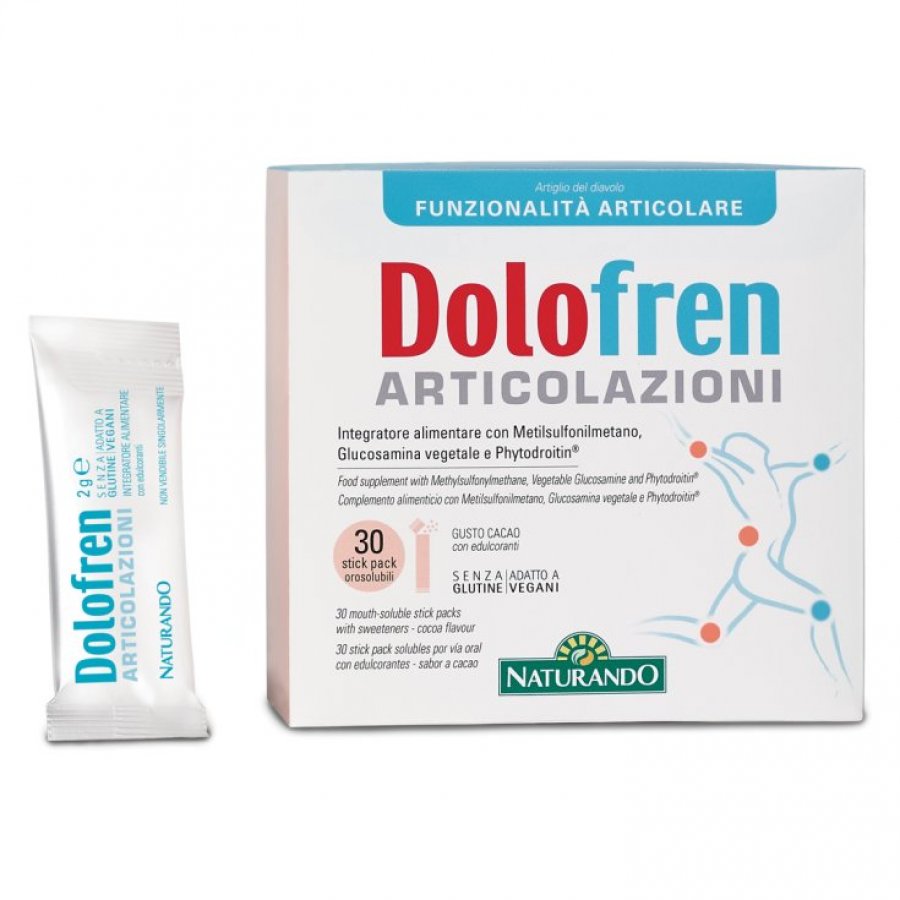 Dolofren Articolazioni - Integratore con Metilsulfonilmetano e Glucosamina Vegetale - 30 Stick Pack Orosolubili