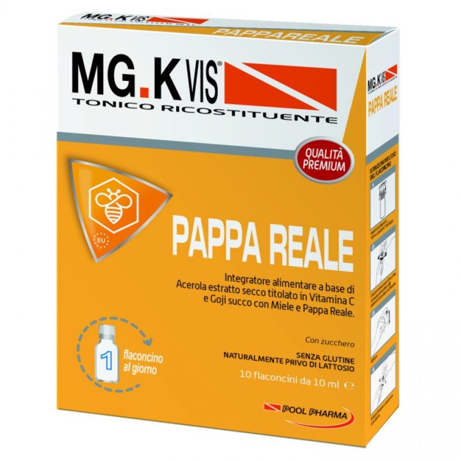 Mgk Vis Tonico Ricostituente Pappa Reale 10 Flaconcini Da 10ml - Integratore alimentare