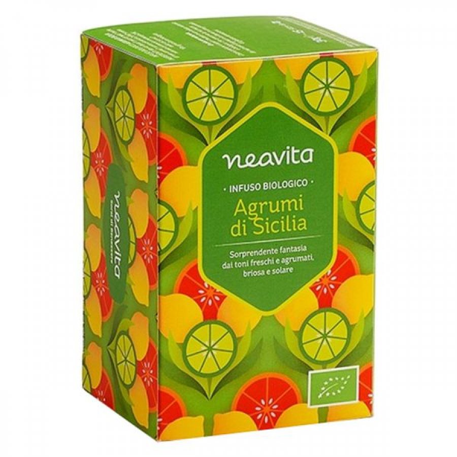 Neavita Infuso Biologico Agrumi di Sicilia, 15 Filtri - Infuso di Frutta Agrumata