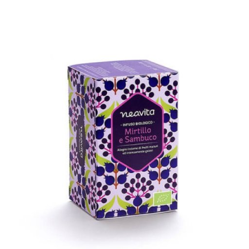 Neavita Infuso Bio Filtro Mirtillo Sambuco 15 Filtri - Infuso Biologico Mirtillo e Sambuco