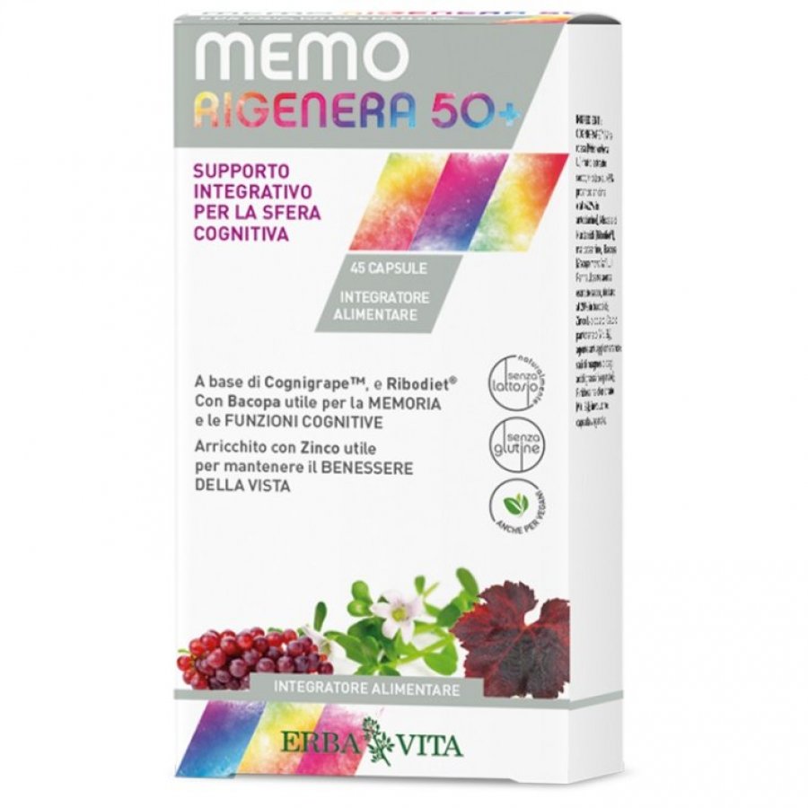 Erba Vita Memo Rigenera 50+ 45 Capsule - Favorisce La Memoria