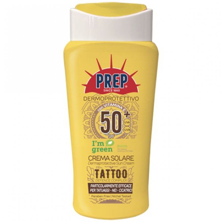 Prep Crema Solare SPF50+ Tattoo 200ml - Protezione e Cura per i Tatuaggi