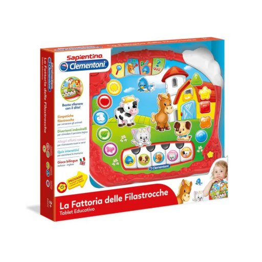 Clementoni - La Fattoria Delle Filastrocche,Pad Interattivo Educativo, 1 Pezzo, Gioco Didattico per Bambini