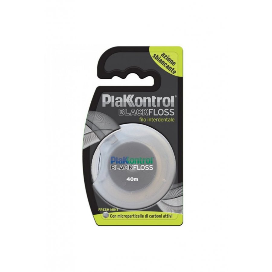 Plak Kontrol Fit Floss Carb 25m - Filo Interdentale con Microparticelle di Carboni Attivi: Igiene Orale Avanzata