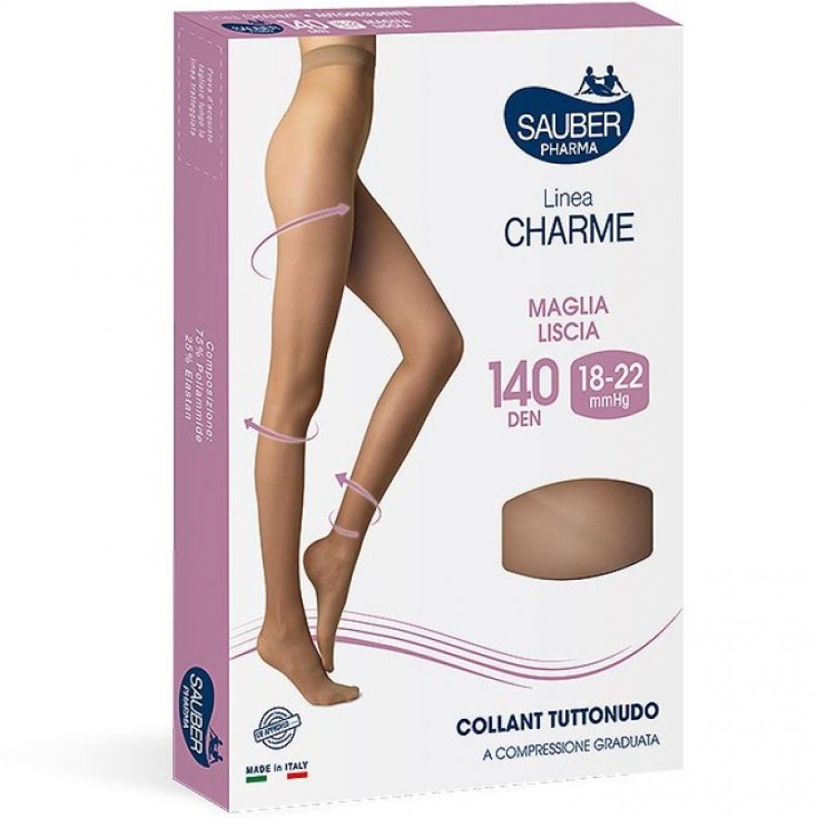 Linea Charme Collant Tutto Nudo 140 Denari Taglia M - Confezione da 1 Paio