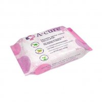 A+cure Igiene Intima Delicata, 20 Salviette Pocket Maxi, Acque Aromatiche di Hamamelis e Malva