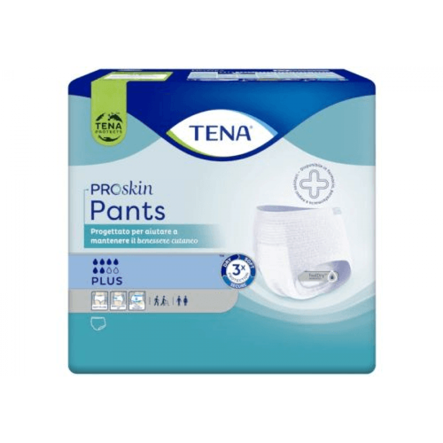  Tena ProSkin Pants Plus - Mutandine Assorbenti Large 8 Pezzi - Protezione Avanzata per Incontinenza