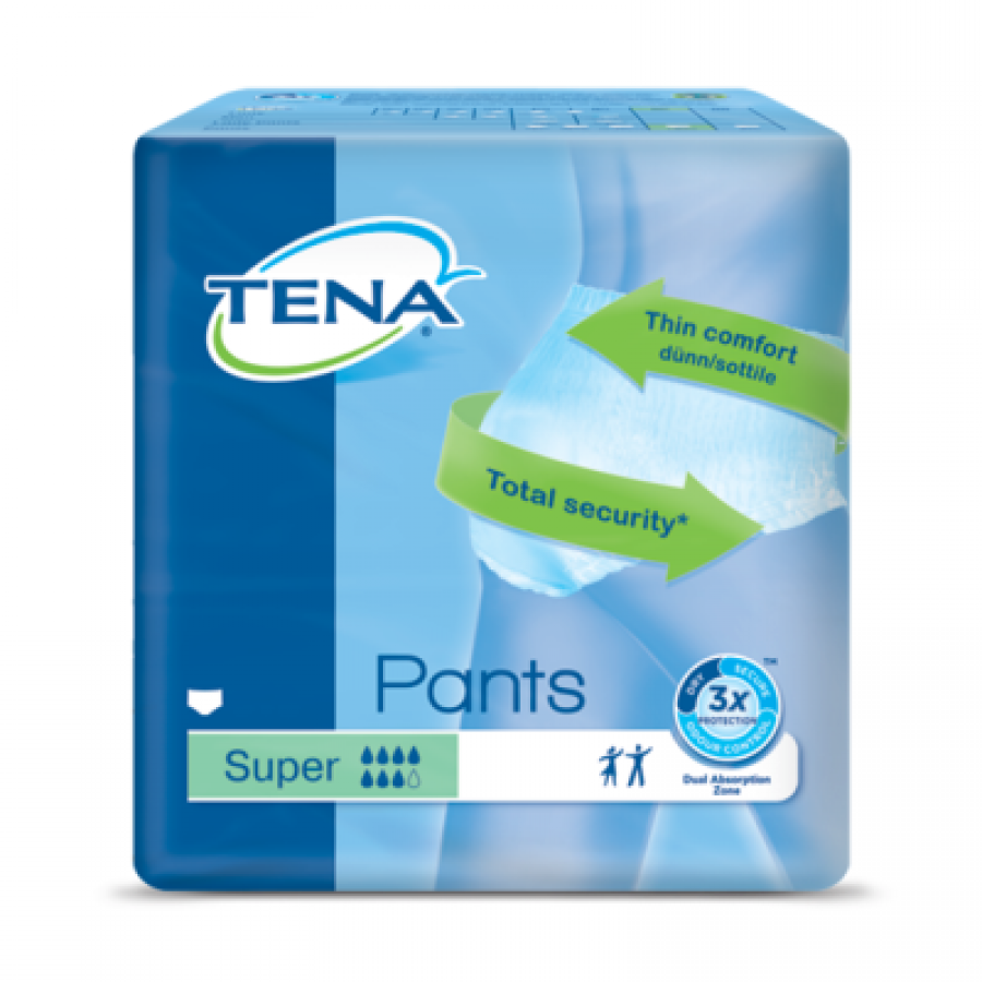 Tena Pants Super - Pannoloni Mutandine Assorbenti Taglia L 10 Pezzi - Comfort e Protezione Ottimali per l'Incontinenza