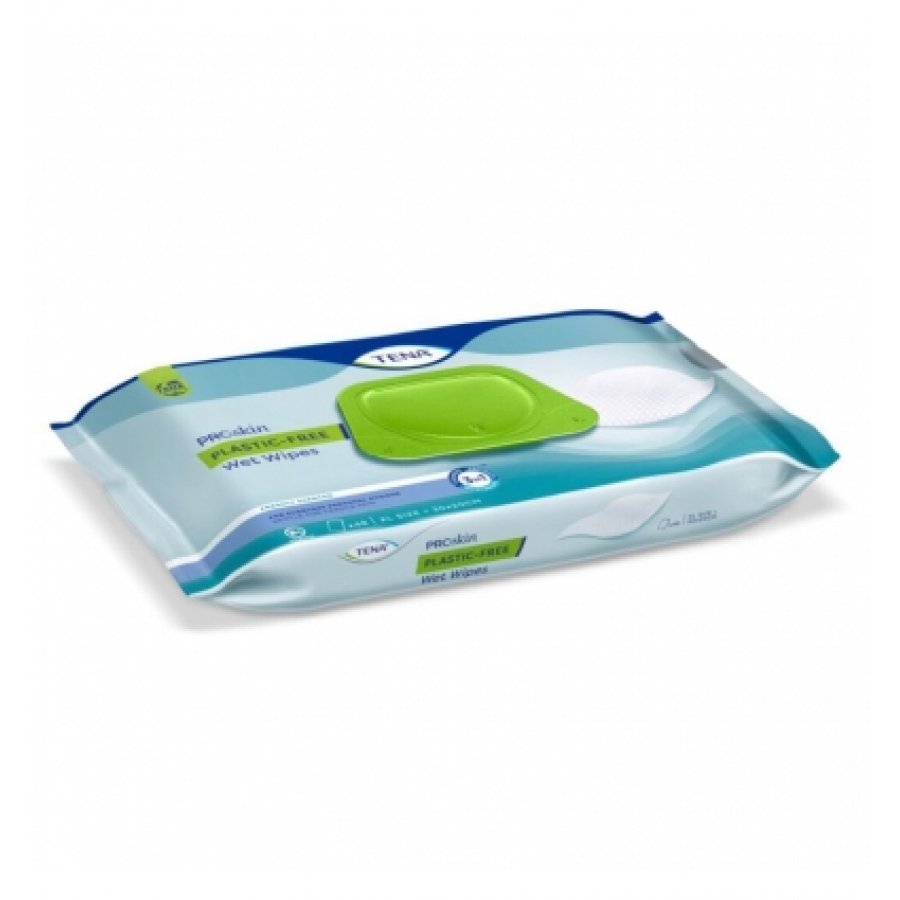 Tena Wet Wipes Plastic Free Salviette Umidificate Per Adulti 48 Pezzi - Igiene del Corpo in Modo Sostenibile