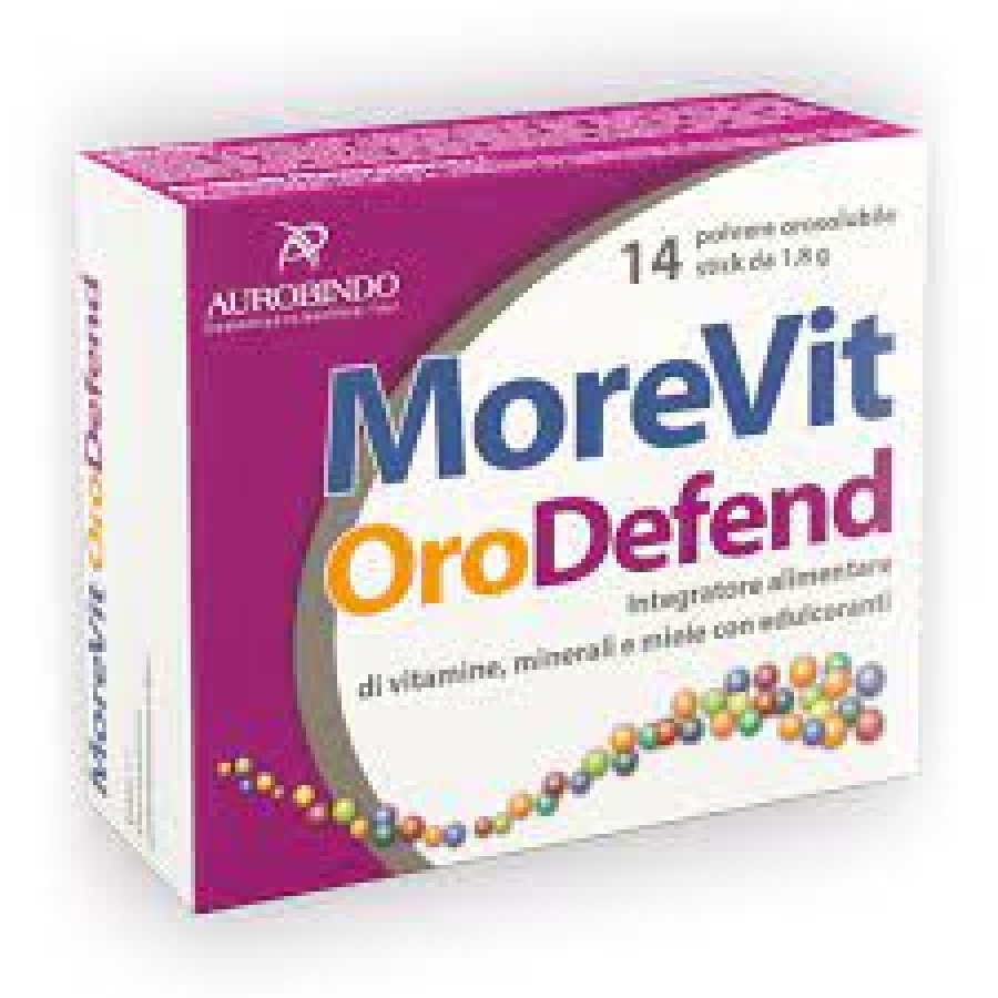 Morevit Orodefend 14 Stick - Integratore di Vitamine e Minerali con Miele - Aurobindo Pharma