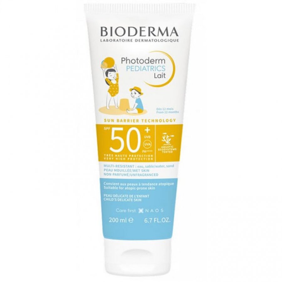 Bioderma Photoderm Pediatrics Latte Solare Viso e Corpo 200ml SPF50+ - Protezione Ottimale per la Pelle Delicata del Bambino