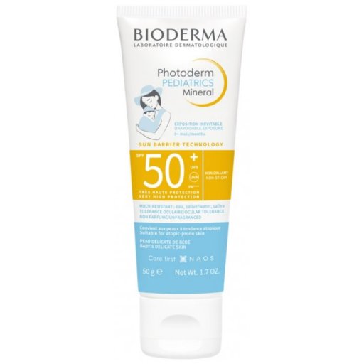 Bioderma Photoderm Pediatrics Mineral SPF50+ 50g - Protezione Minerale per la Pelle Delicata dei Bambini