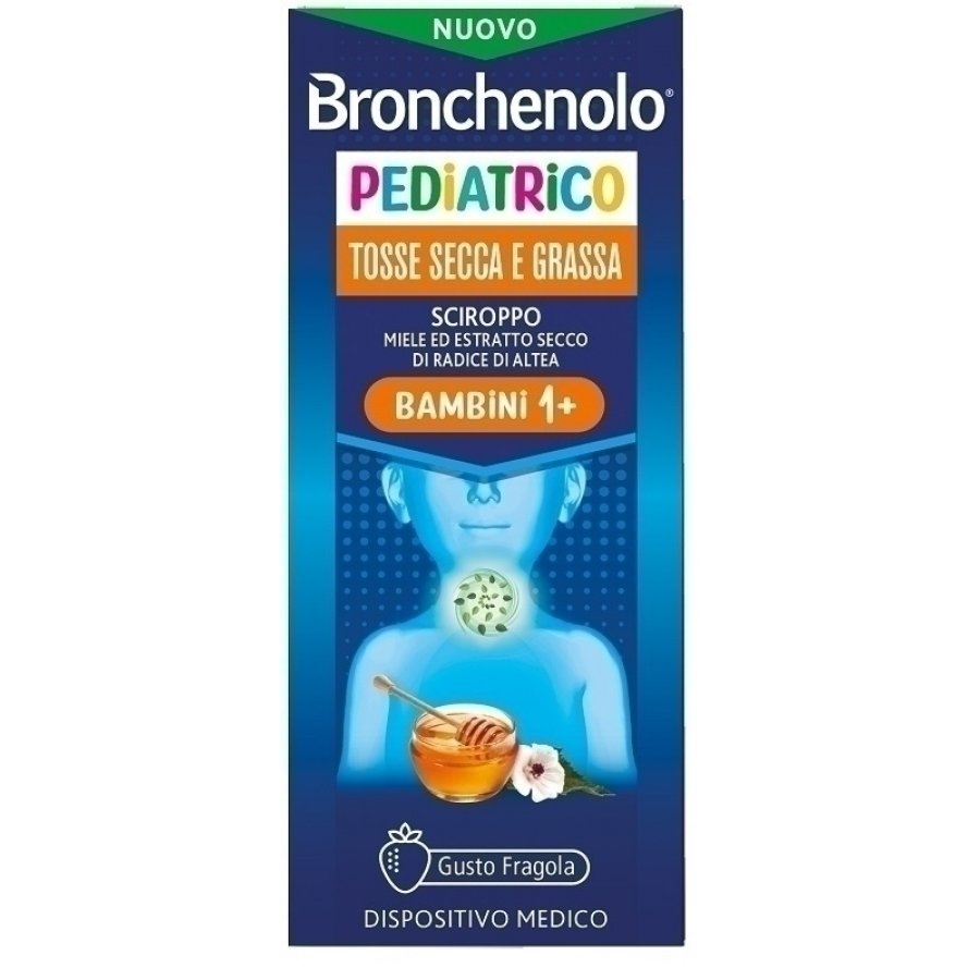 Bronchenolo Pediatrico Sciroppo Tosse 120ml - Radice di Altea e Miele per Bambini