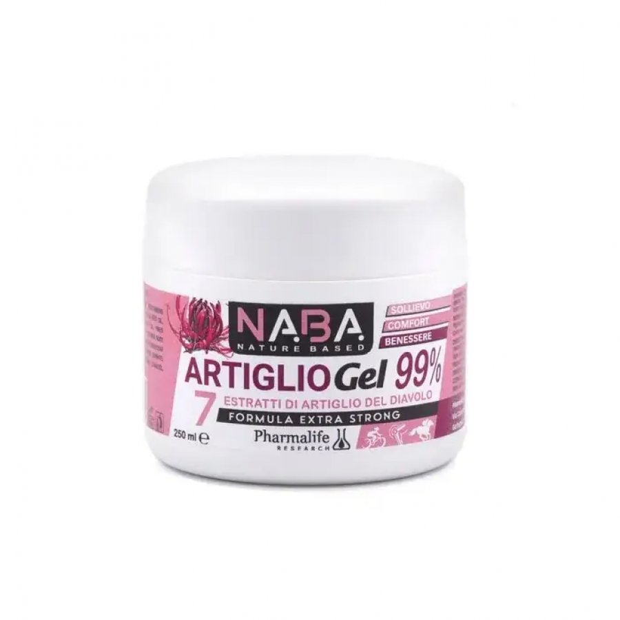 NA.BA. Artiglio Gel 99% 250ml - Gel Arricchito con 7 Estratti di Artiglio del Diavolo