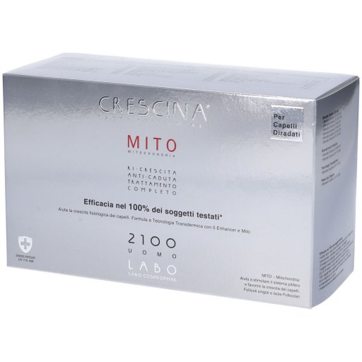 Crescina Transdermic Isole Follicolari MITO + Anticaduta MITO Trattamento 2100 Uomo - 40 Fiale