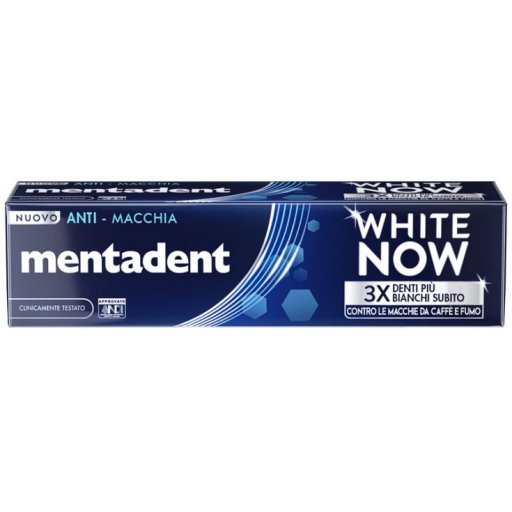 Mentadent Dentifricio White Now 3 X Anti Macchia 75 ml - Sbiancamento Temporaneo
