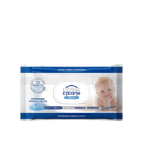 DERMA Cotone Baby Line Salviette Fragranza Crema di Talco, 72 Pezzi