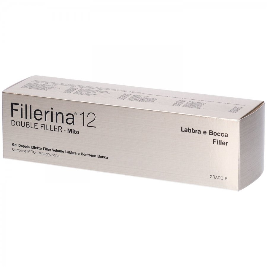 Fillerina 12 Double Filler MITO Grado 5 Labbra e Bocca, 7 ml, Effetto Colmatura e Antirughe