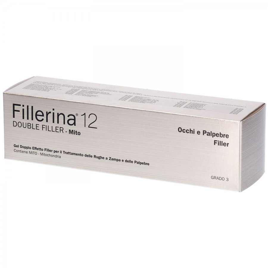 Fillerina 12 Double Filler MITO 3 Occhi e Palpebre, Trattamento Cosmetico, 15 ml, Riempimento Rughe