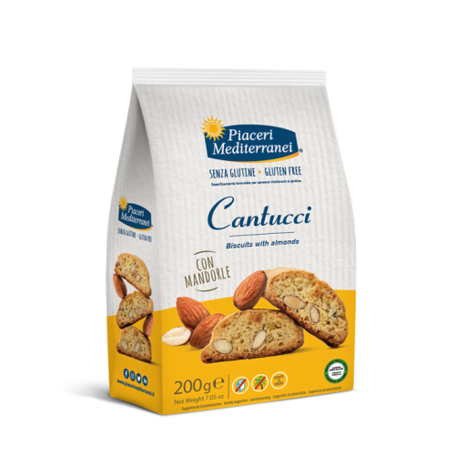 Piaceri Mediterranei Biscotti Cantucci 200g Senza Glutine - Biscotti Cantucci Senza Glutine
