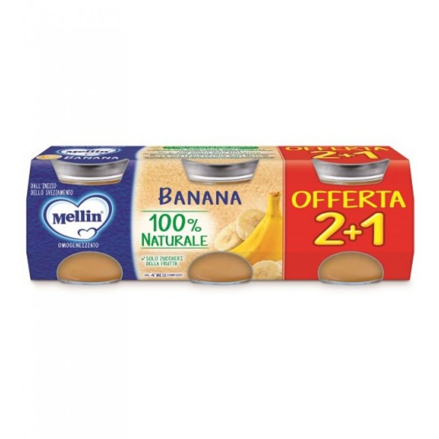 Mellin Omogeneizzato Alla Banana 3x100g - Alimento per la Prima Infanzia