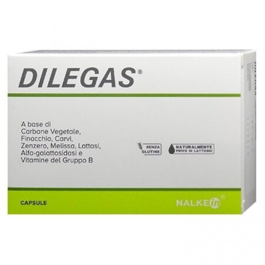 Dilegas - Integratore Digestivo con Carbone Attivo e Erbe, 30 Compresse