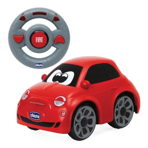 Fiat 500E RC Chicco, Auto Radiocomandata per Bambini con Volante e Suoni, 1 Pezzo, Giocattolo Divertente