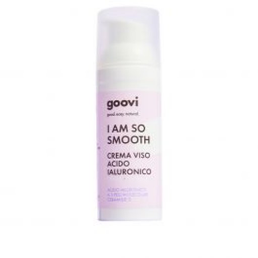 Goovi Crema Viso Acido Ialuronico Idrata + Leviga - Pelle Compatta e Tonica, 50ml
