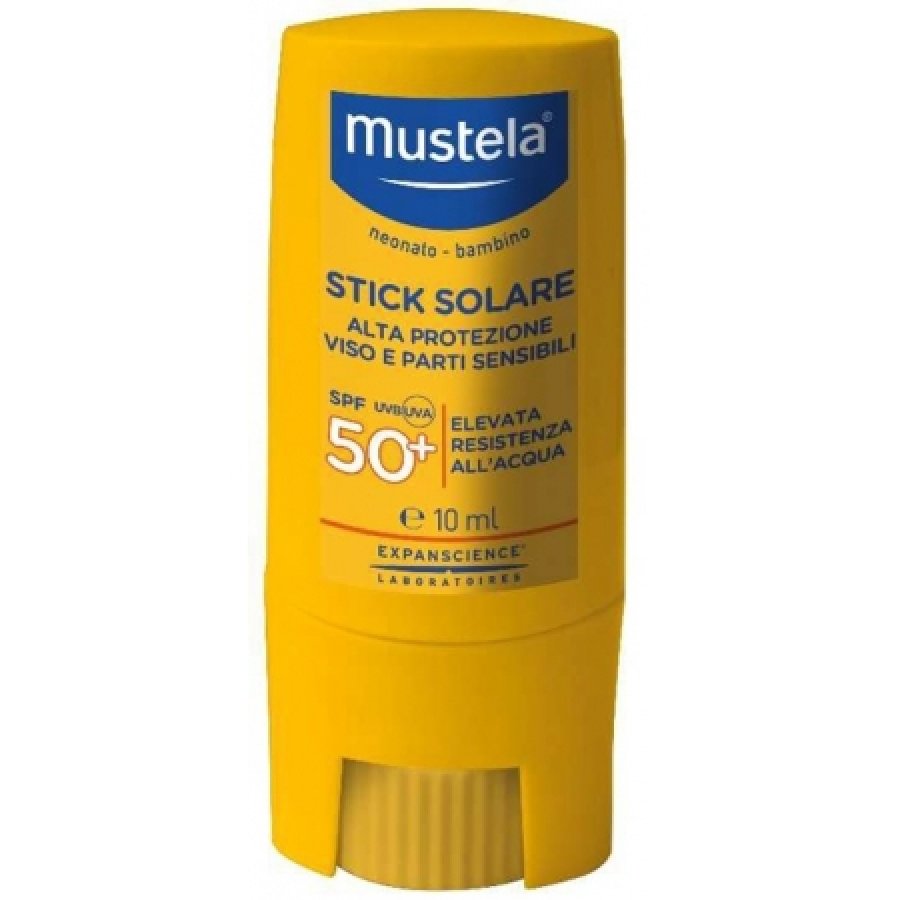 Stick Solare viso e labbra spf50+ 10 ml - Mustela - protezione molto alta 