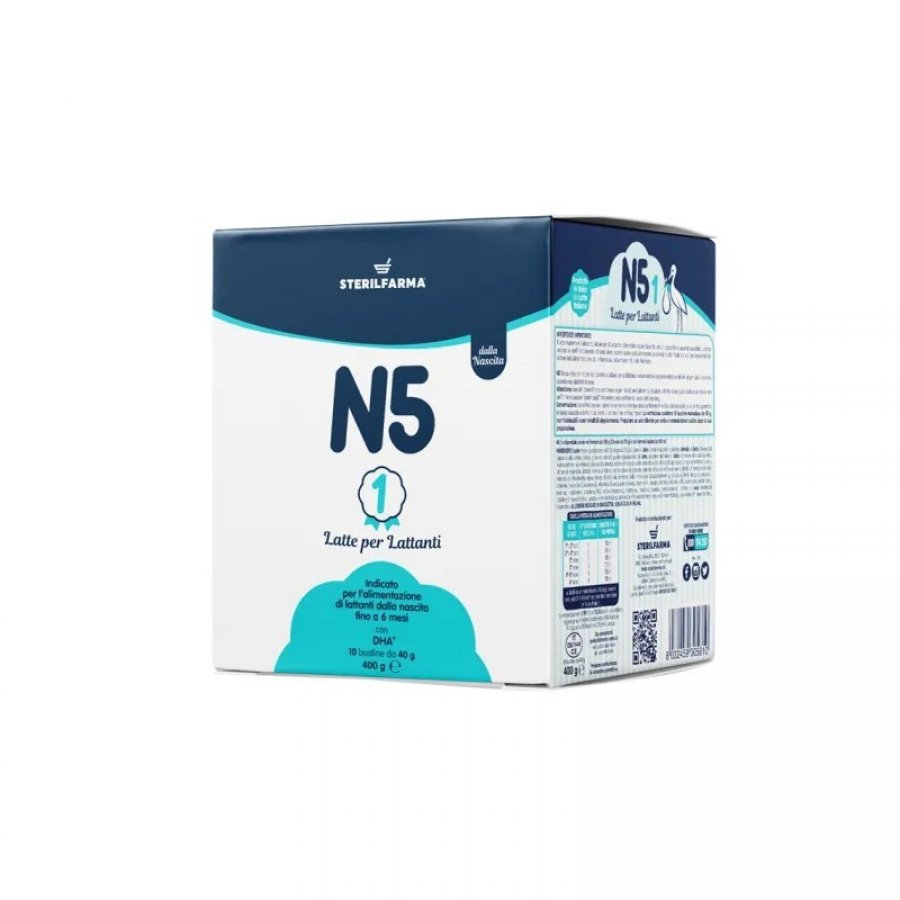 N5 1 - latte in polvere per lattanti 10 Bustine da 40 g