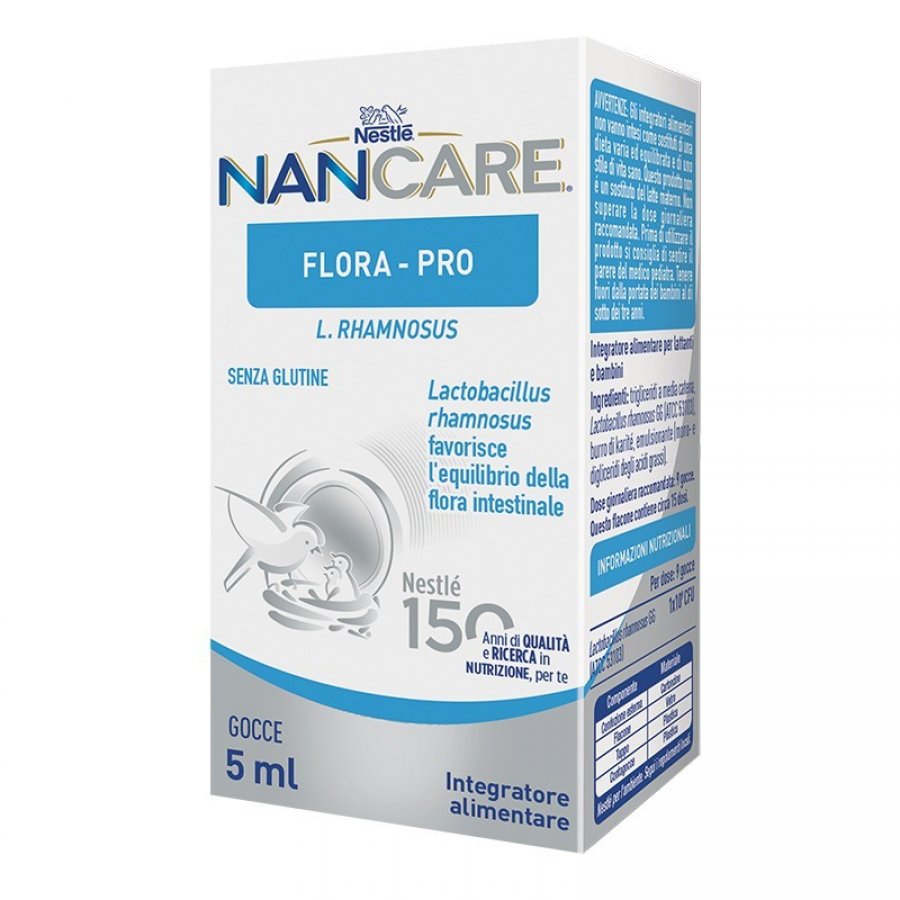 Nestlé - Nancare Flor Pro Gocce 5ml - Integratore Probiotico per il Benessere Digestivo
