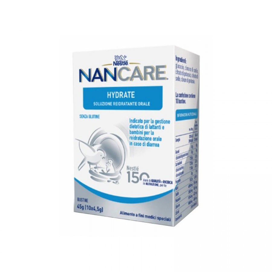 Nestlé Nancare Hydrate 10 Bustine - Integratore Idrico per Bambini