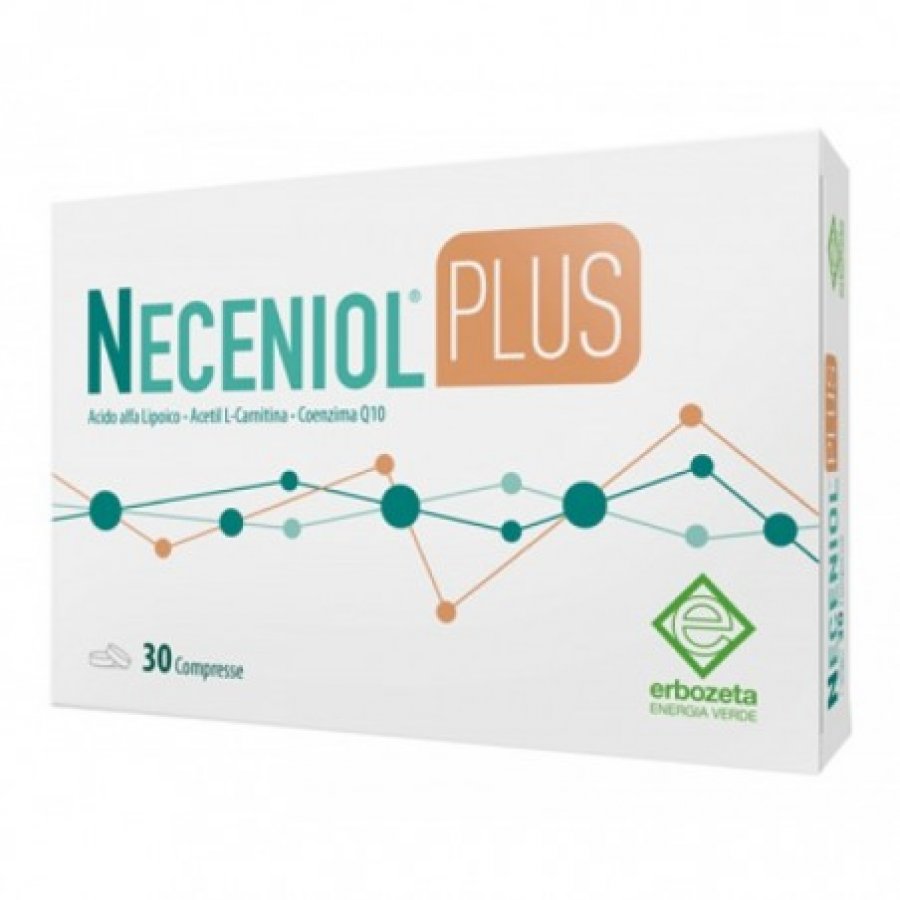 Neceniol Plus 30 Compresse - Integratore Alimentare con Acido alfa-Lipoico, Acetil L-Carnitina e Coenzima Q10