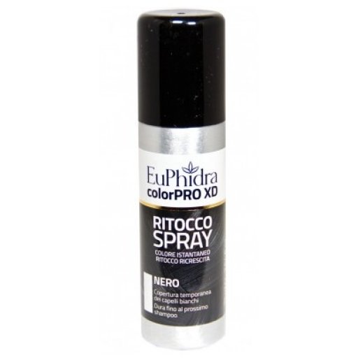 Euphidra ColorPRO XD - Colore Istantaneo Ritocco Spray Nero, 75ml