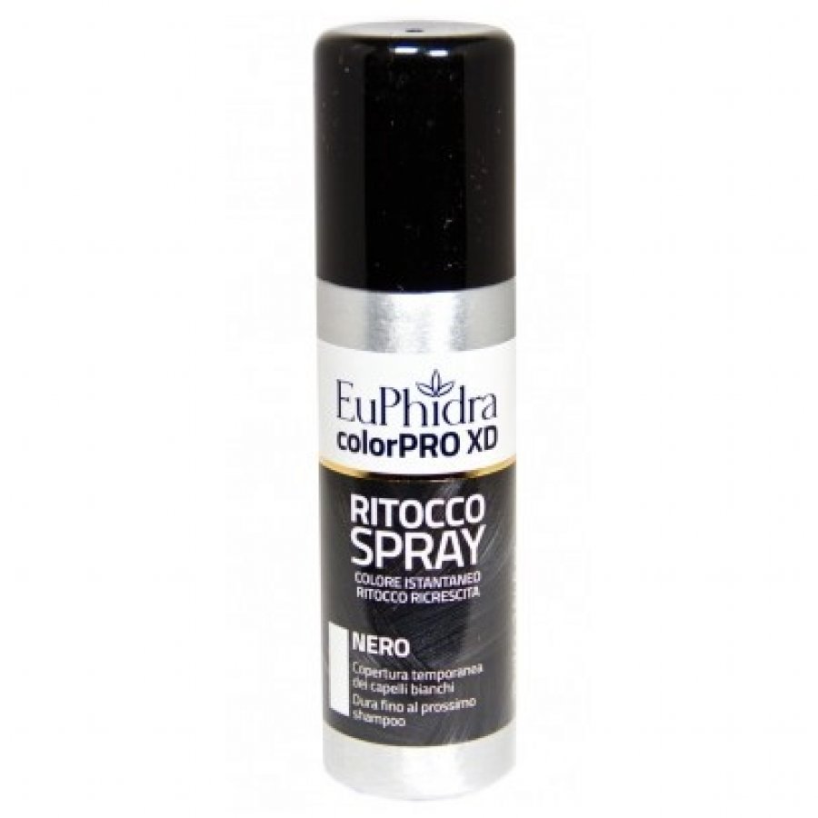 Euphidra Colorpro Xd Tintura Ritocco Capelli Nero 75ml - Ritocco Spray Correttore per Ricrescita