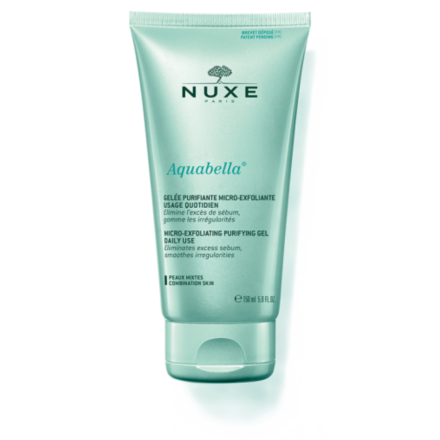 Nuxe Aquabella Gel Purificante Microesfoliante 150ml per Pelli Miste - Rimuove le impurità e affina i pori