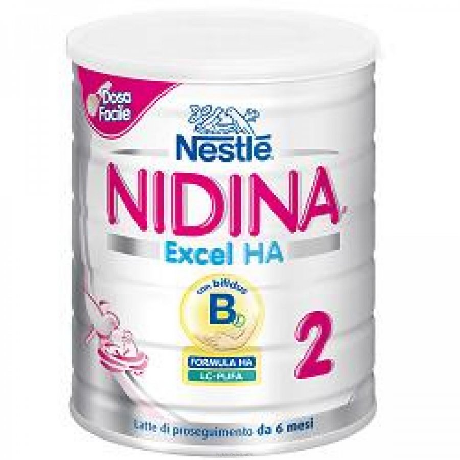 Nestlé - Nidina Excel Ha 2 Latte di Proseguimento 6m+ Polvere 800g