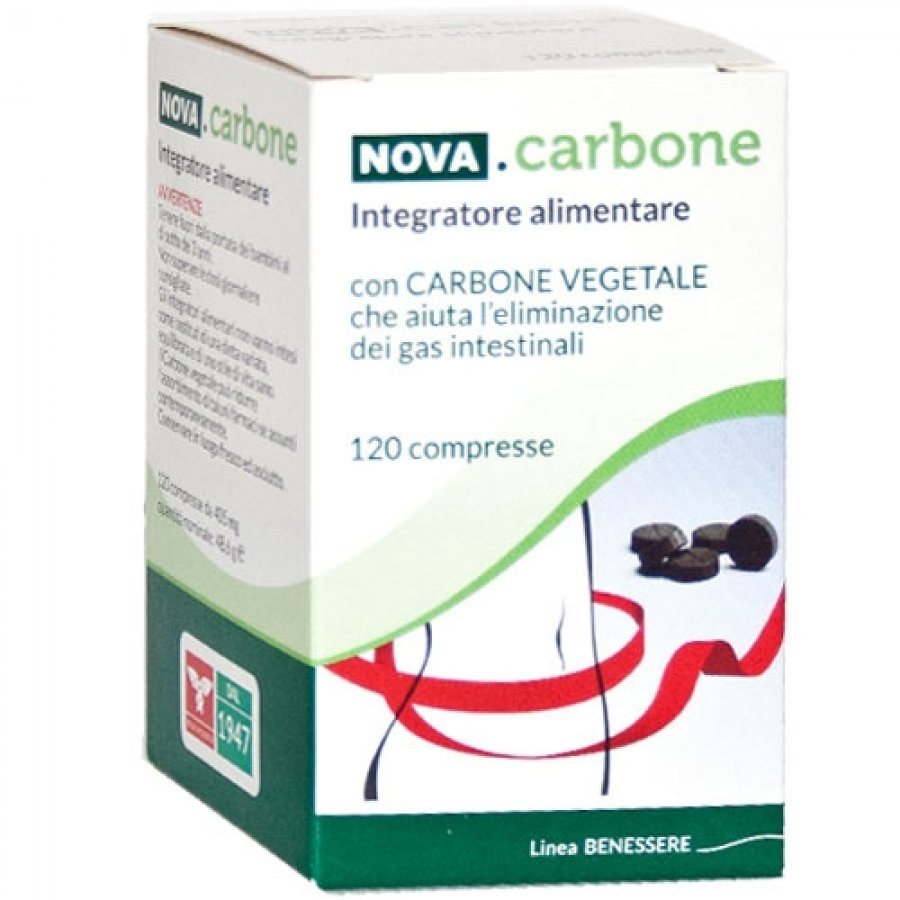 Carbone Vegetale 120 Compresse - Integratore per Gas Intestinali e Transito Regolare