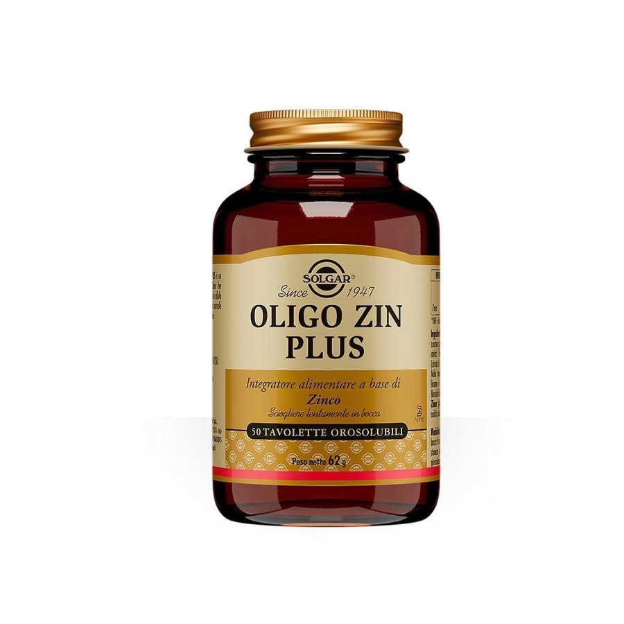 Solgar - Oligo Zin Plus 50 Tavolette - Integratore di Zinco e Minerali per il Benessere Immunitario e la Salute della Pelle