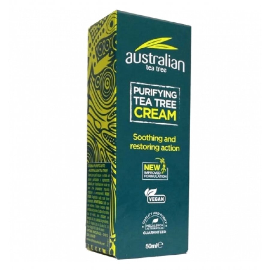 Australian Tea Tree - Crema Purificante 50 ml per Pelli Impure e Delicate - Dermopurificante Naturale