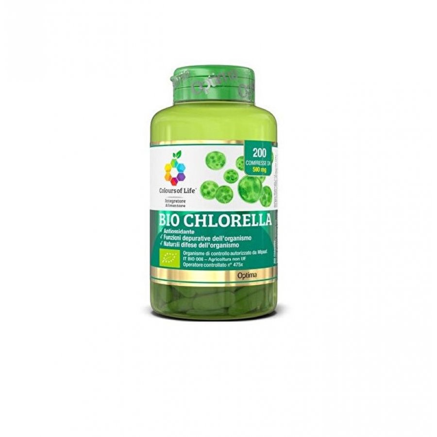 Bio Chlorella - Integratore Alimentare 200 Compresse - Favorisce la Rigenerazione Cellulare e Detossificazione - Marca BioWell